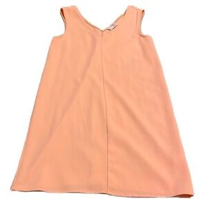 Anthropologie Everly Sleeveless Shift Orange Sherbert Small Dress EUC Lined Zip